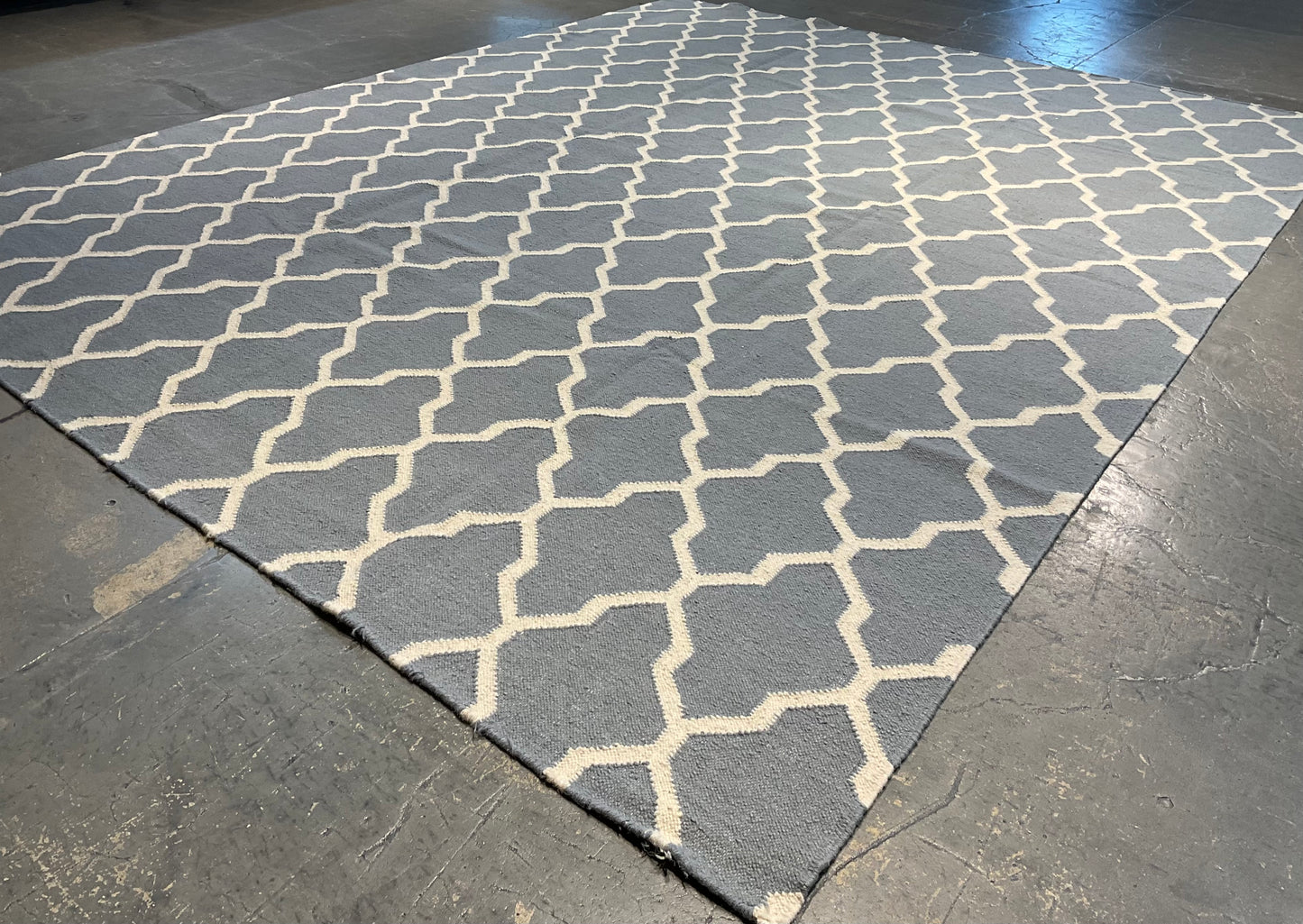 Hand-Knotted Dhurrie Rug in Orange & Light Tones from India | 1431