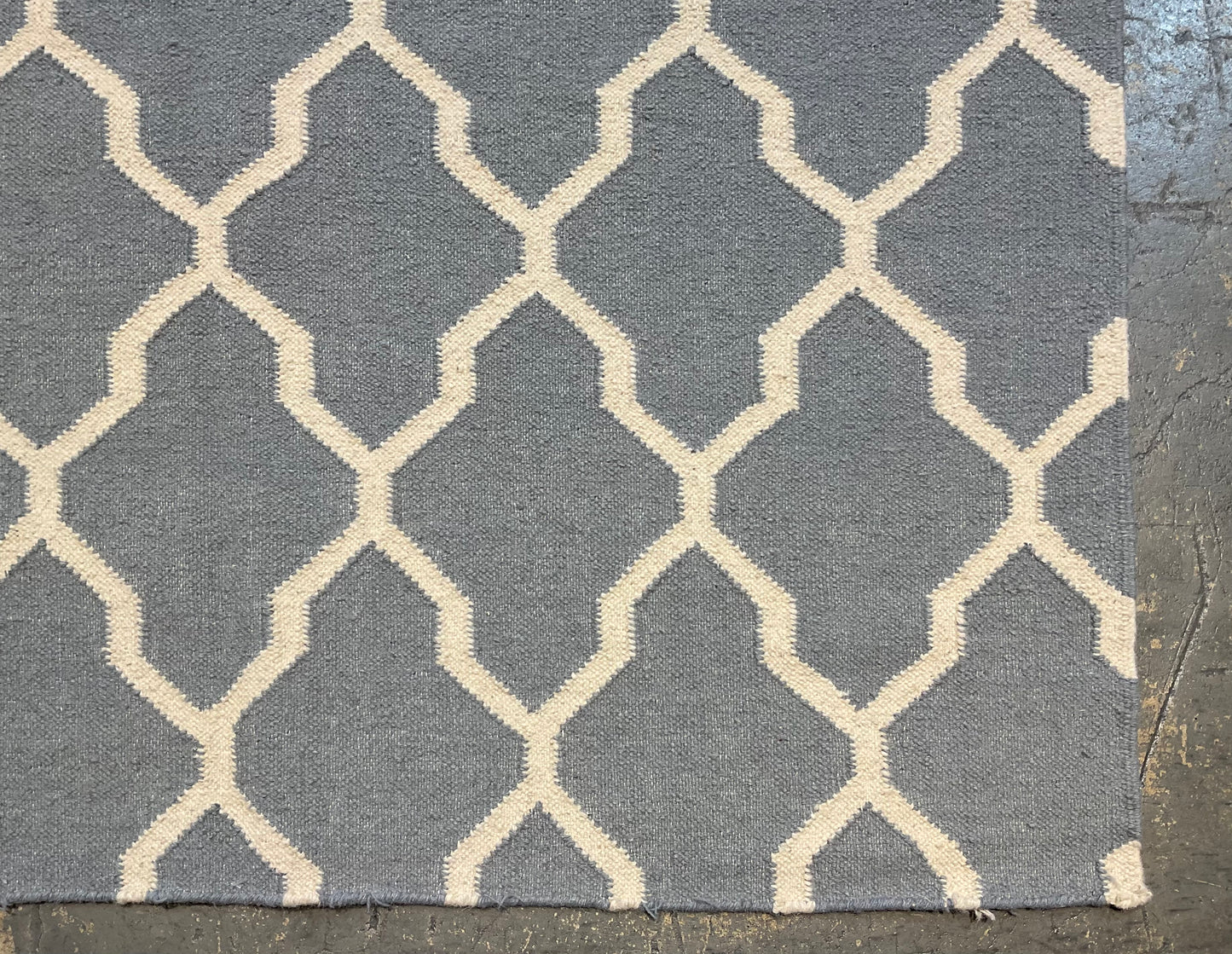 Hand-Knotted Dhurrie Rug in Orange & Light Tones from India | 1431