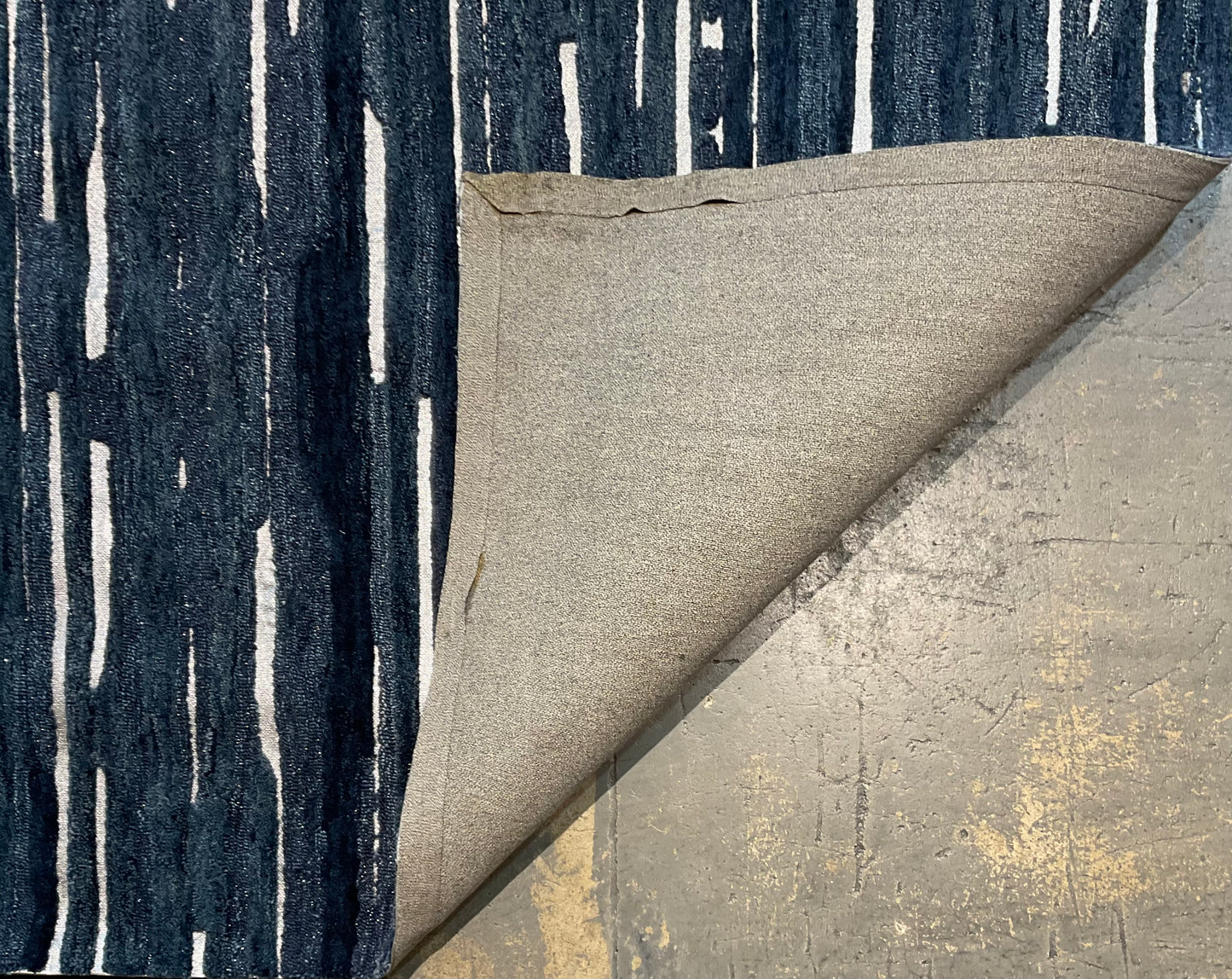 Midnight blue area rug in an 8x10 size ,texture to any room | NU-3938