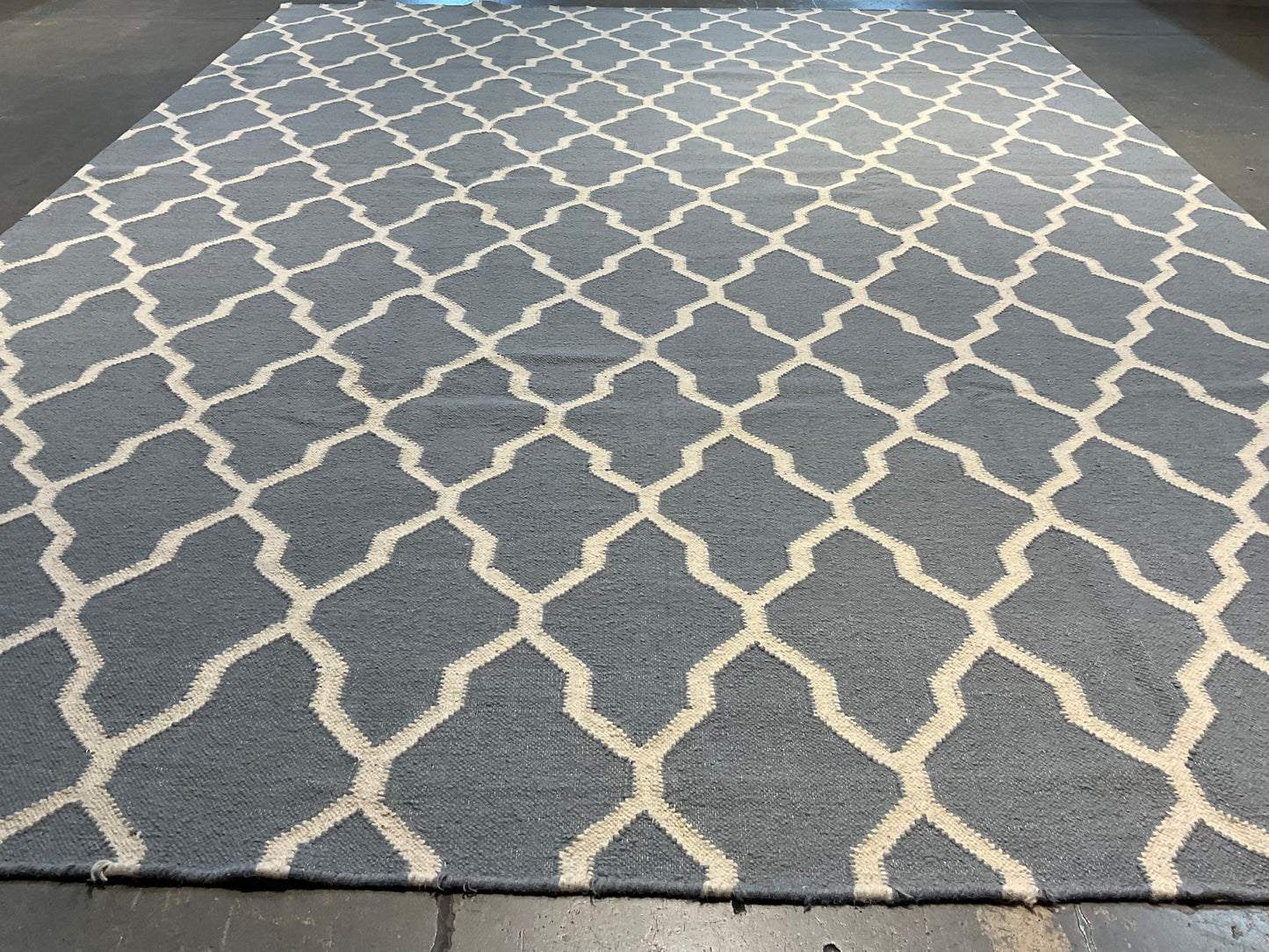 Hand-Knotted Dhurrie Rug in Orange & Light Tones from India | 1431