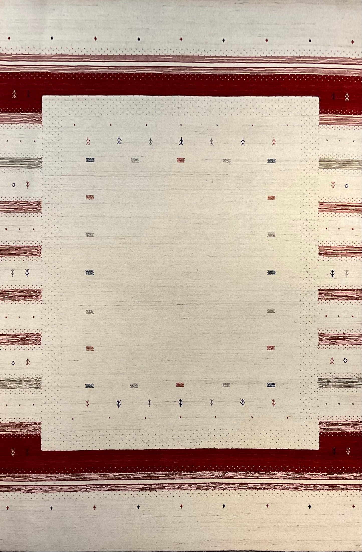Super Fine Undyed Wool Lori Gabbeh Handmade Rug | 1826