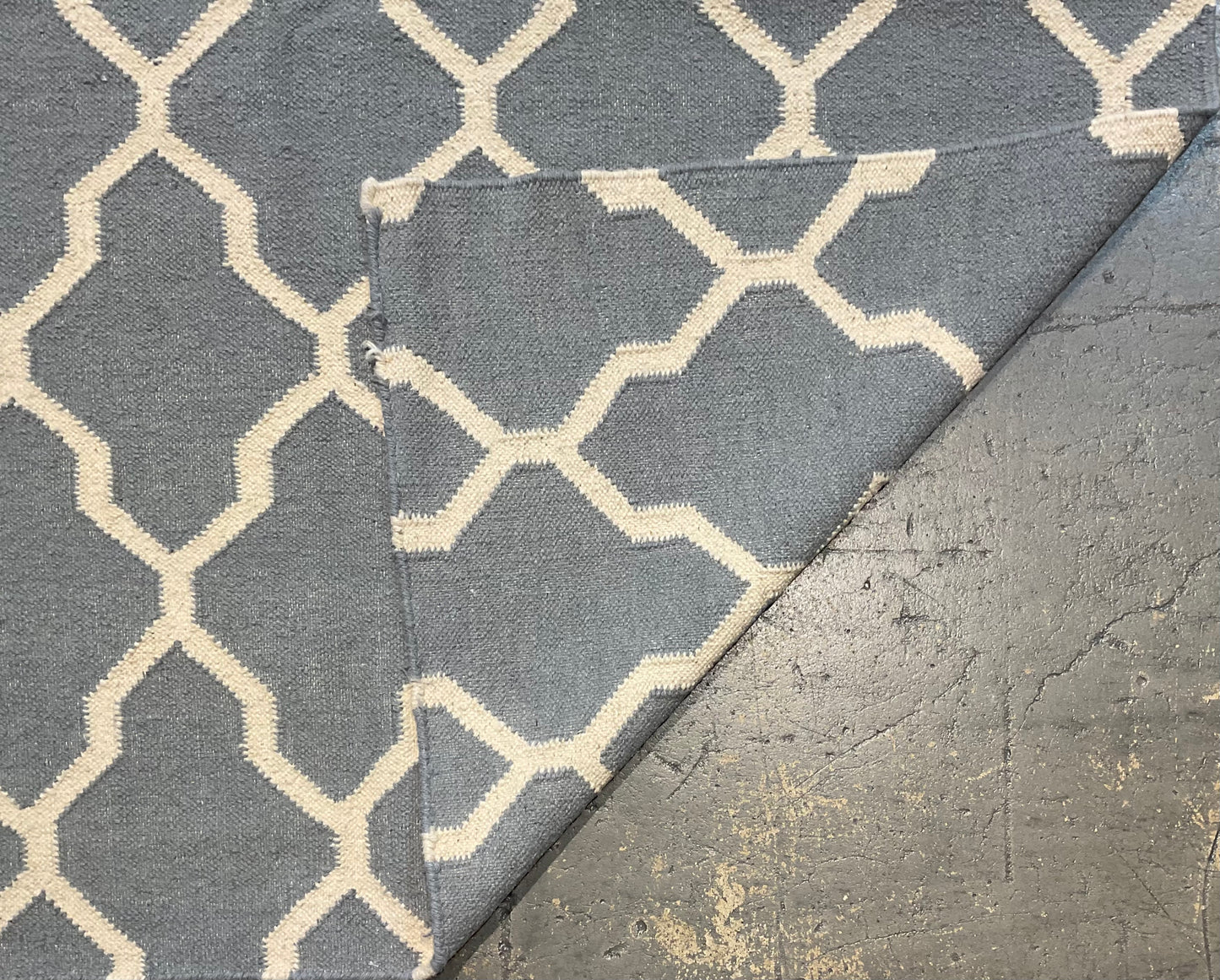 Hand-Knotted Dhurrie Rug in Orange & Light Tones from India | 1431