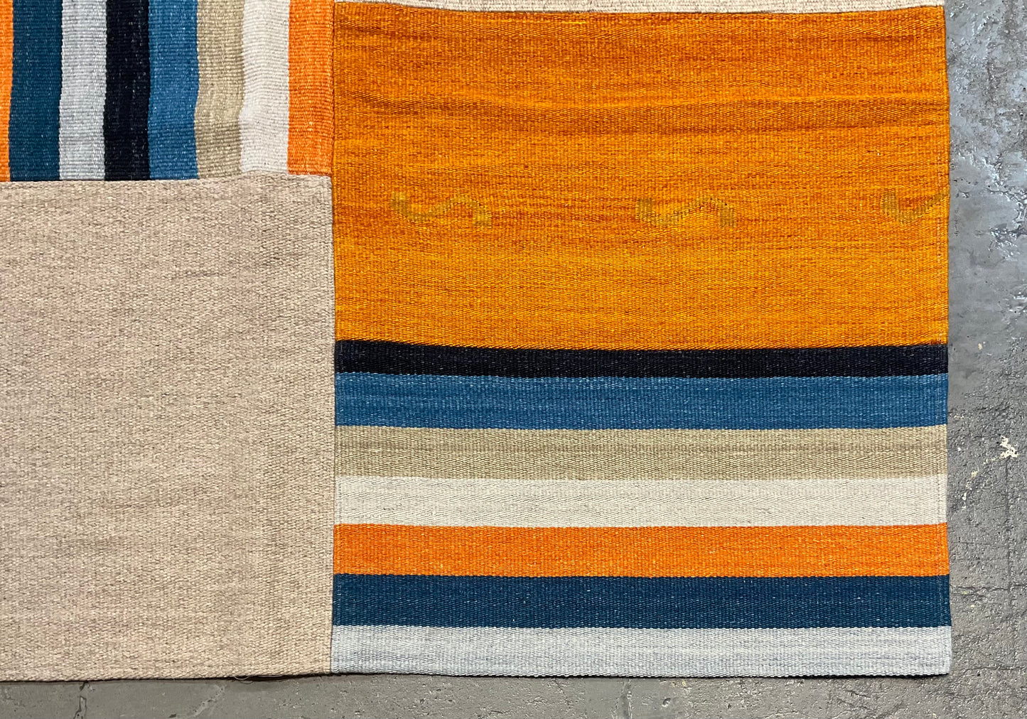 Bright Color Patchwork Kilim Rug, Handmade Flatweave Design | NU-4942