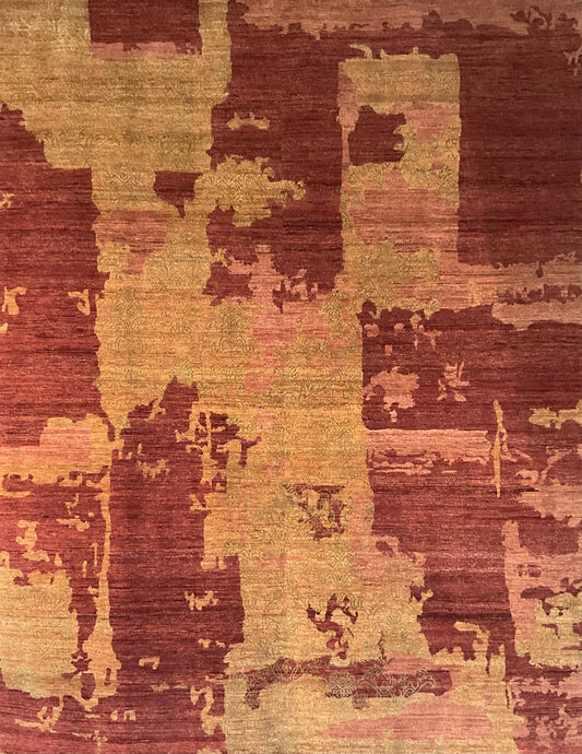 Super modern rug combines vibrant orange and brick red tones |  NU-54