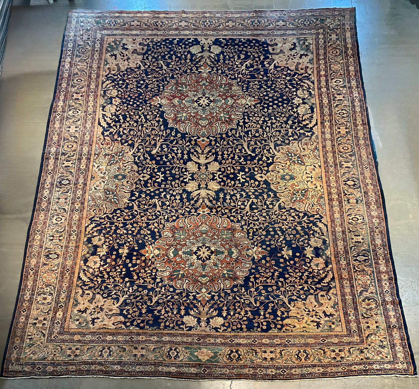 True museum-worthy Persian antique Mahal rug, exceptional | NU-4793