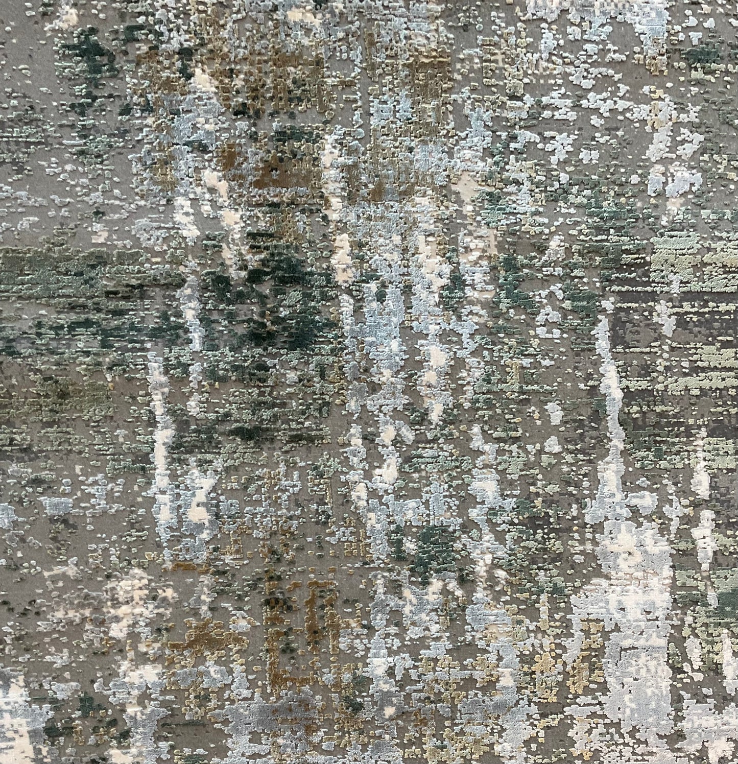 Contemporary rug style in updated shades of green and grey | NU-8083