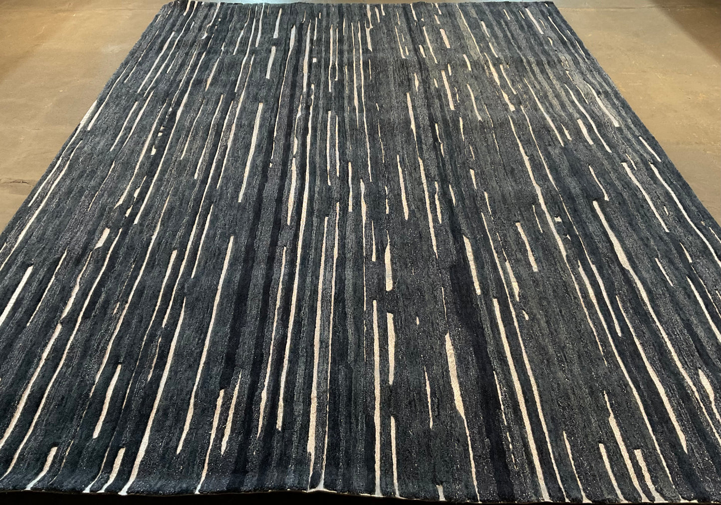 Midnight blue area rug in an 8x10 size ,texture to any room | NU-3938