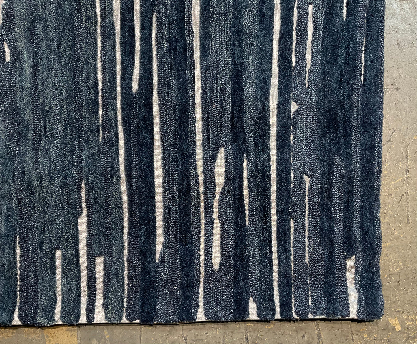 Midnight blue area rug in an 8x10 size ,texture to any room | NU-3938