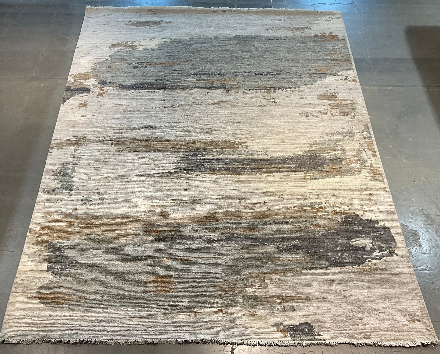 Textured weave and soft abstract pattern rug | NU-7904