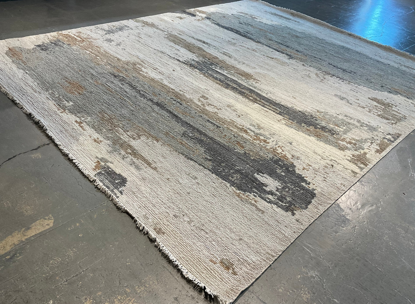 Textured weave and soft abstract pattern rug | NU-7904