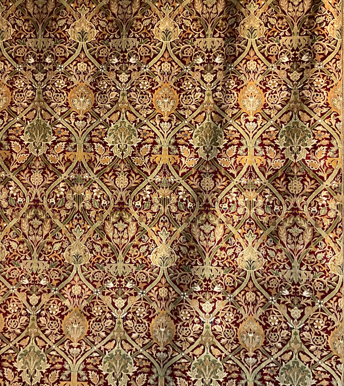 Super Fine Hand-Knotted William Morris Inspired Wool Area Rug – One-of-a-Kind Masterpiece | NU-461