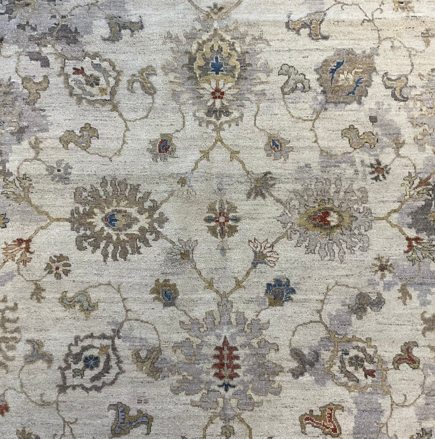 Borderless area rug light Kashan design | NU-6907