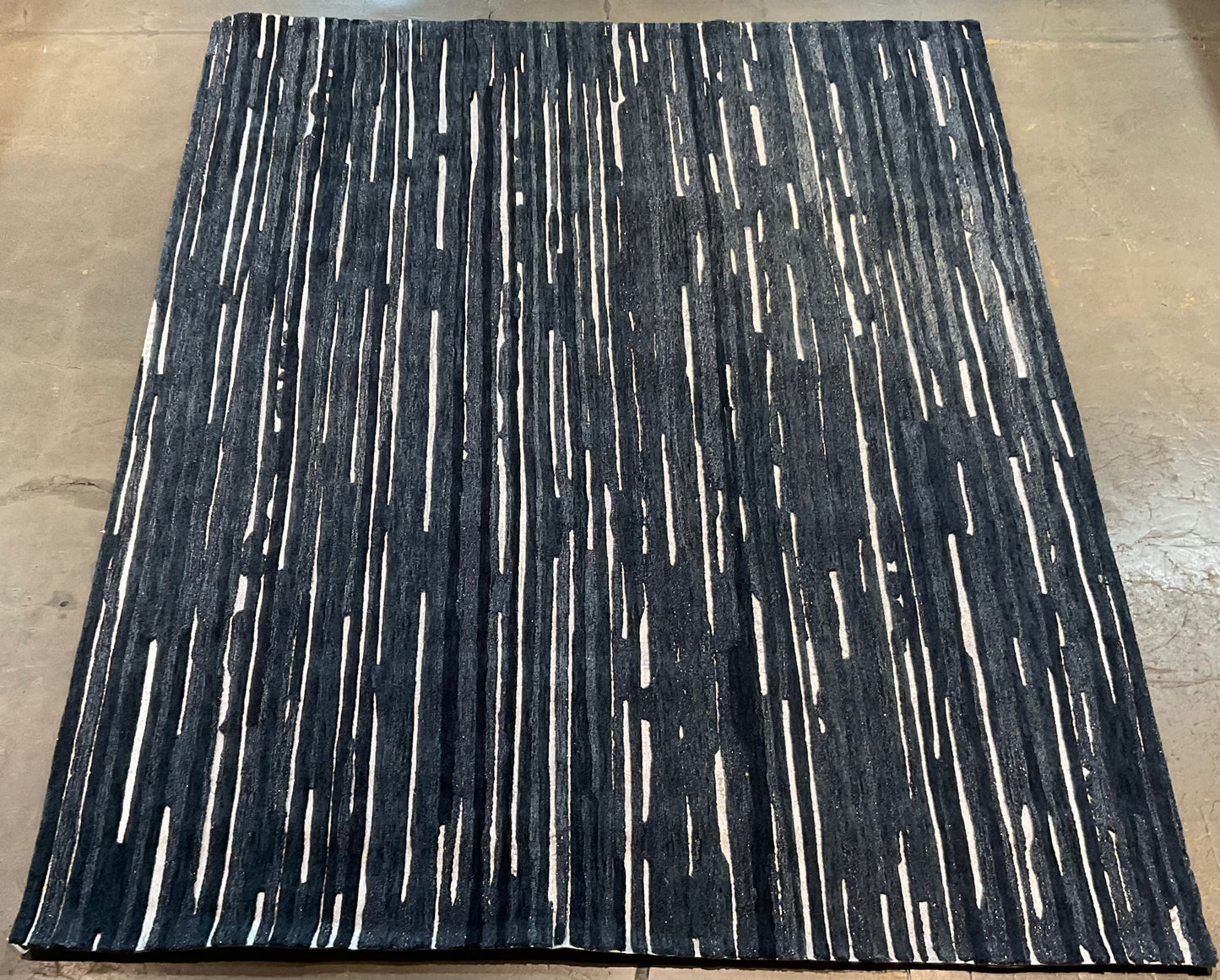 Midnight blue area rug in an 8x10 size ,texture to any room | NU-3938