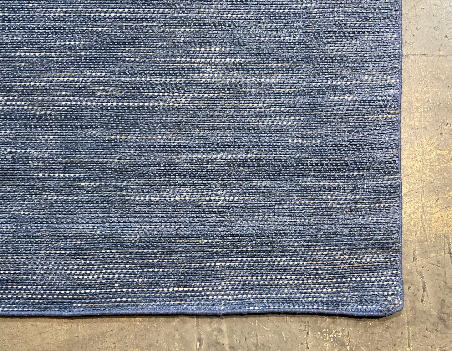 Water Blue color wool & Bamboo Silk Rug | NU-4368