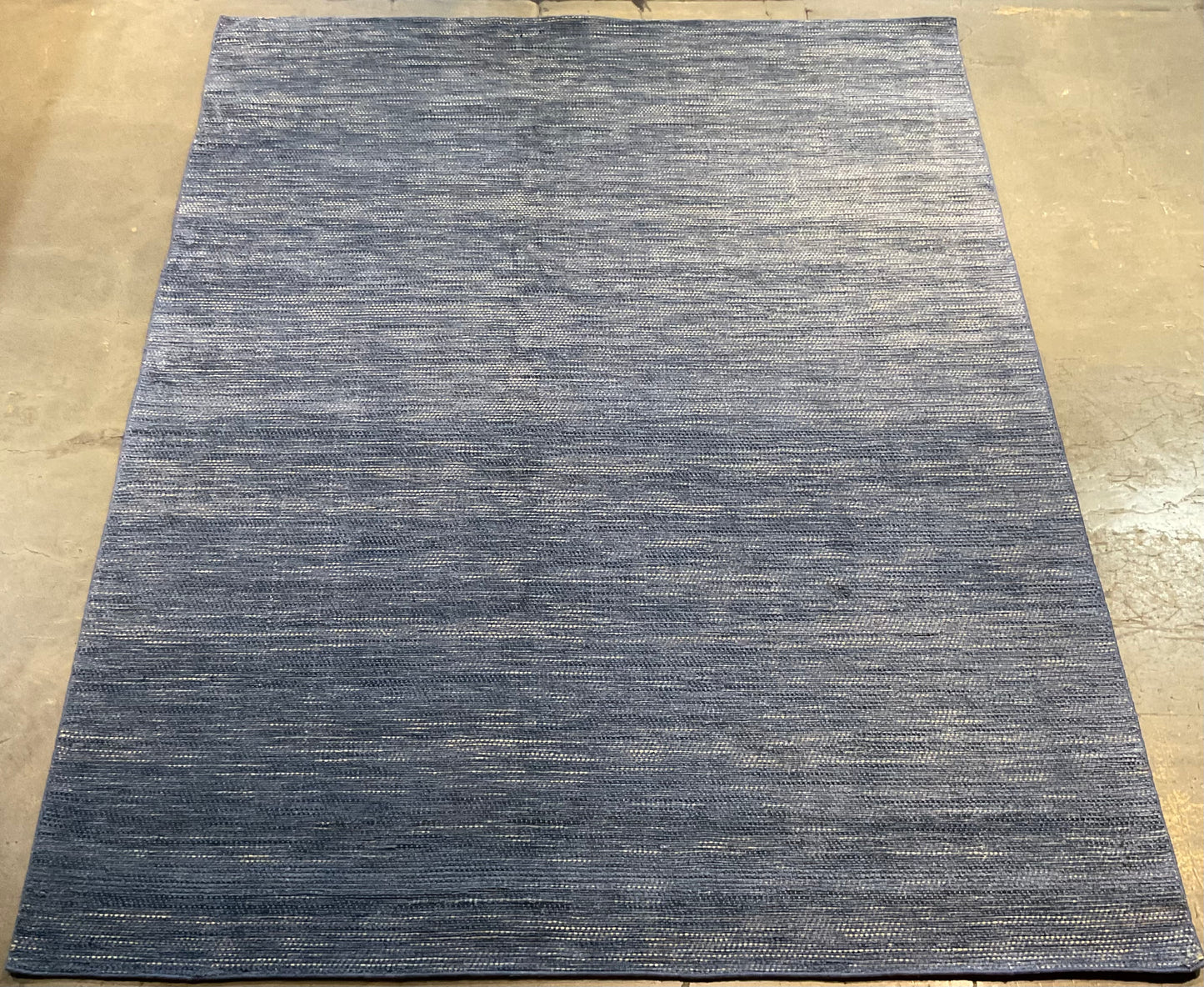 Water Blue color wool & Bamboo Silk Rug | NU-4368