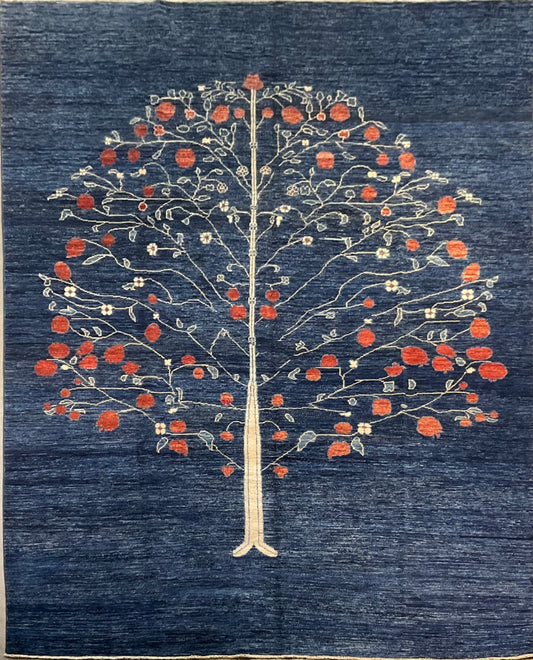 Handmade area rug by a skilled Afghan artist | NU-7864 (Tree of Life)