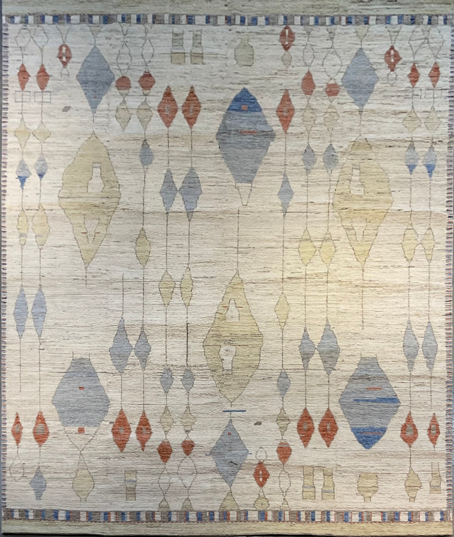 Moroccan Chandelier Inspired Rug in Natural Wool Tones | NU-8899