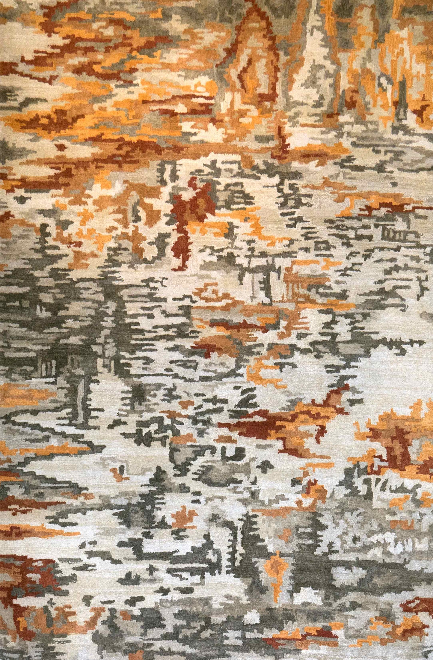 Hand Tufted Wool area rug with multi colors | NU-3012