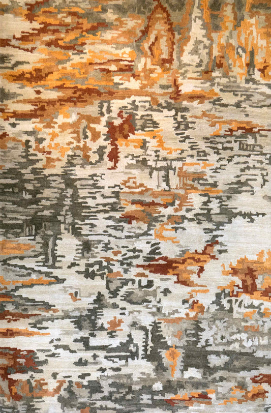 Hand Tufted Wool area rug with multi colors | NU-3012