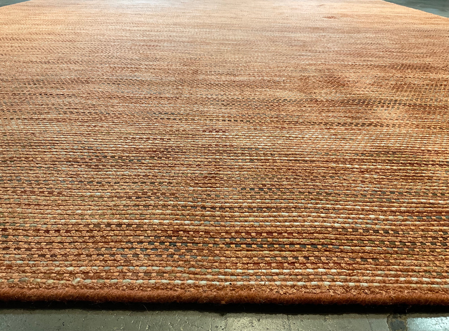 Paprika Wool & Bamboo Silk Rug with Textured Finish – 8x10 | NU-3937