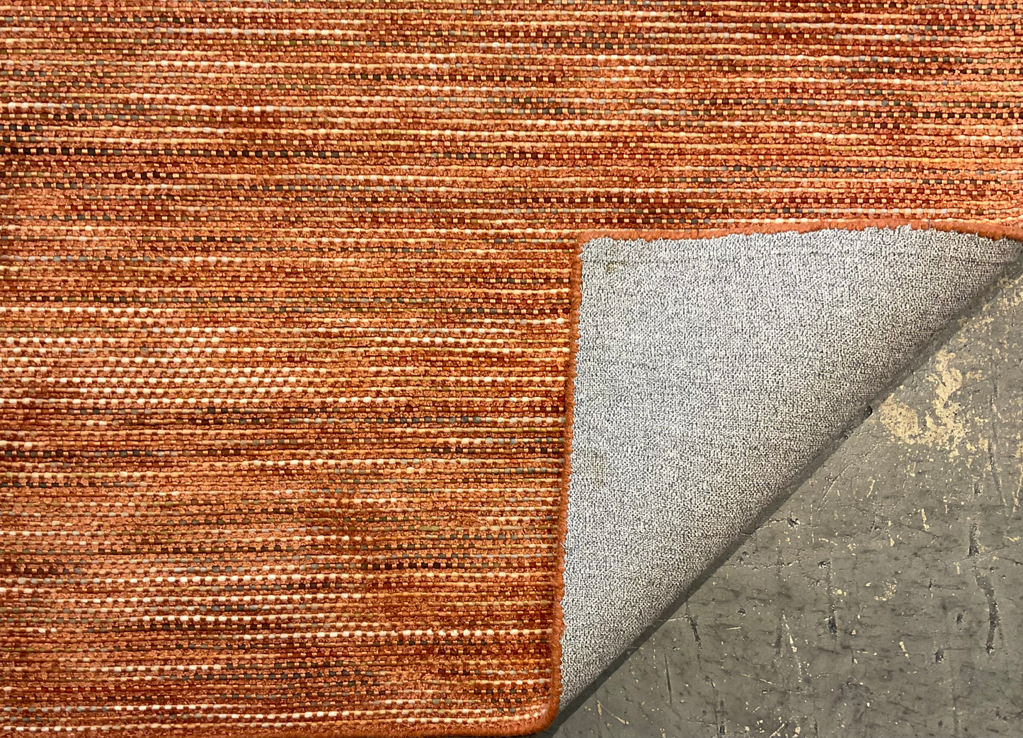 Paprika Wool & Bamboo Silk Rug with Textured Finish – 8x10 | NU-3937