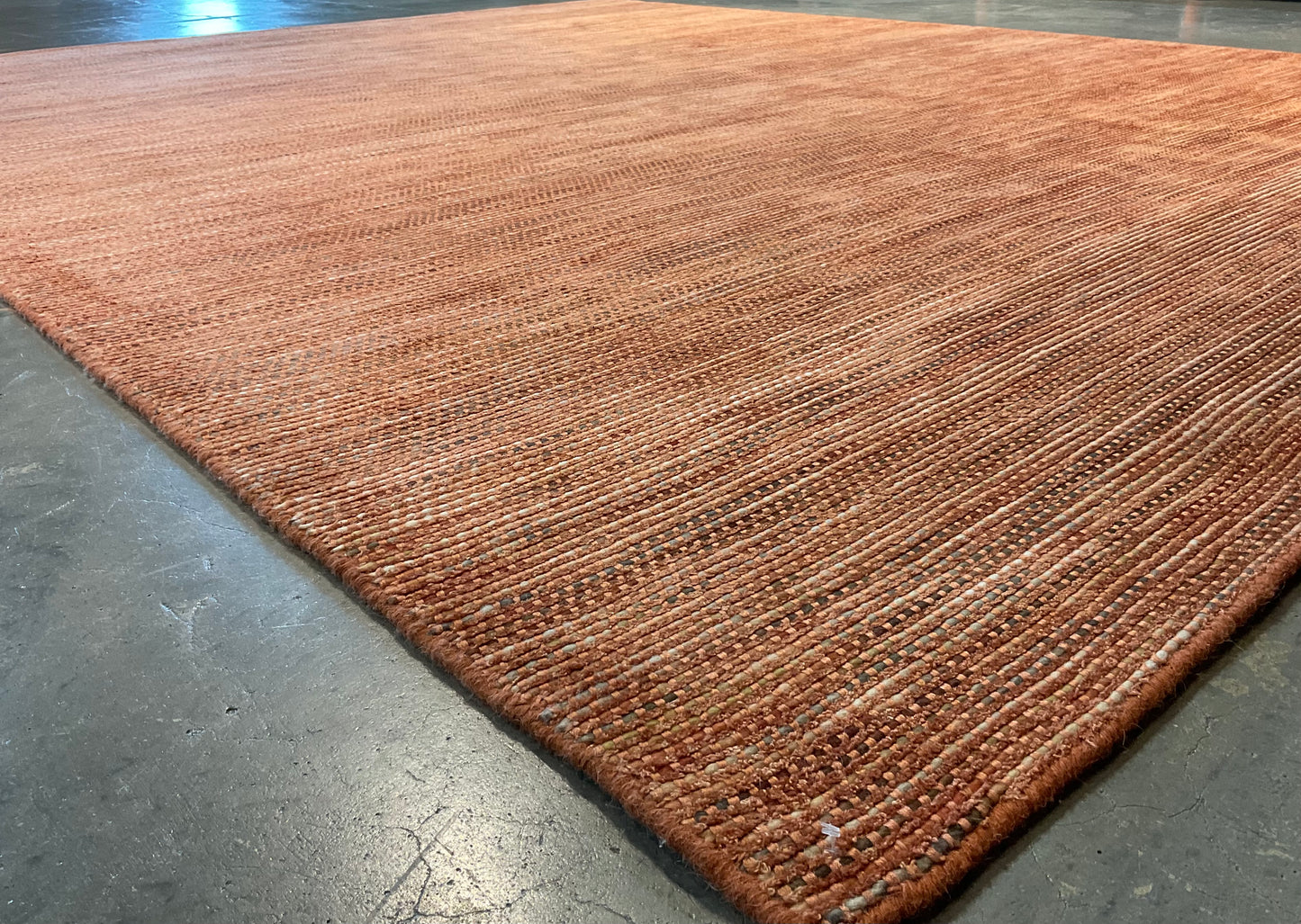 Paprika Wool & Bamboo Silk Rug with Textured Finish – 8x10 | NU-3937