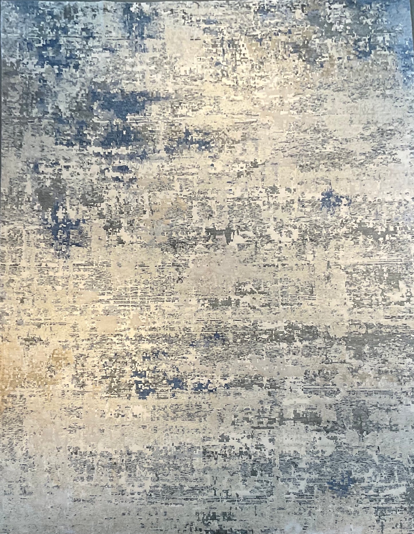 A soft contemporary rug blends calming white and light blue tones | NU-6519