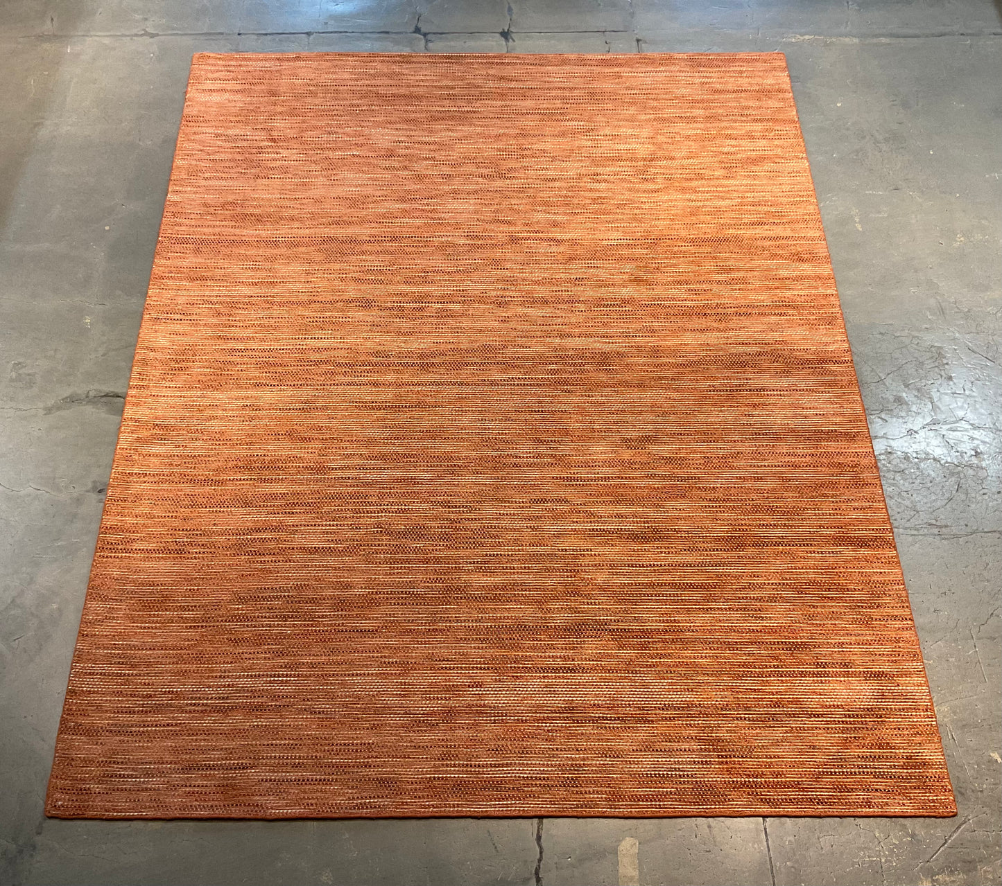 Paprika Wool & Bamboo Silk Rug with Textured Finish – 8x10 | NU-3937