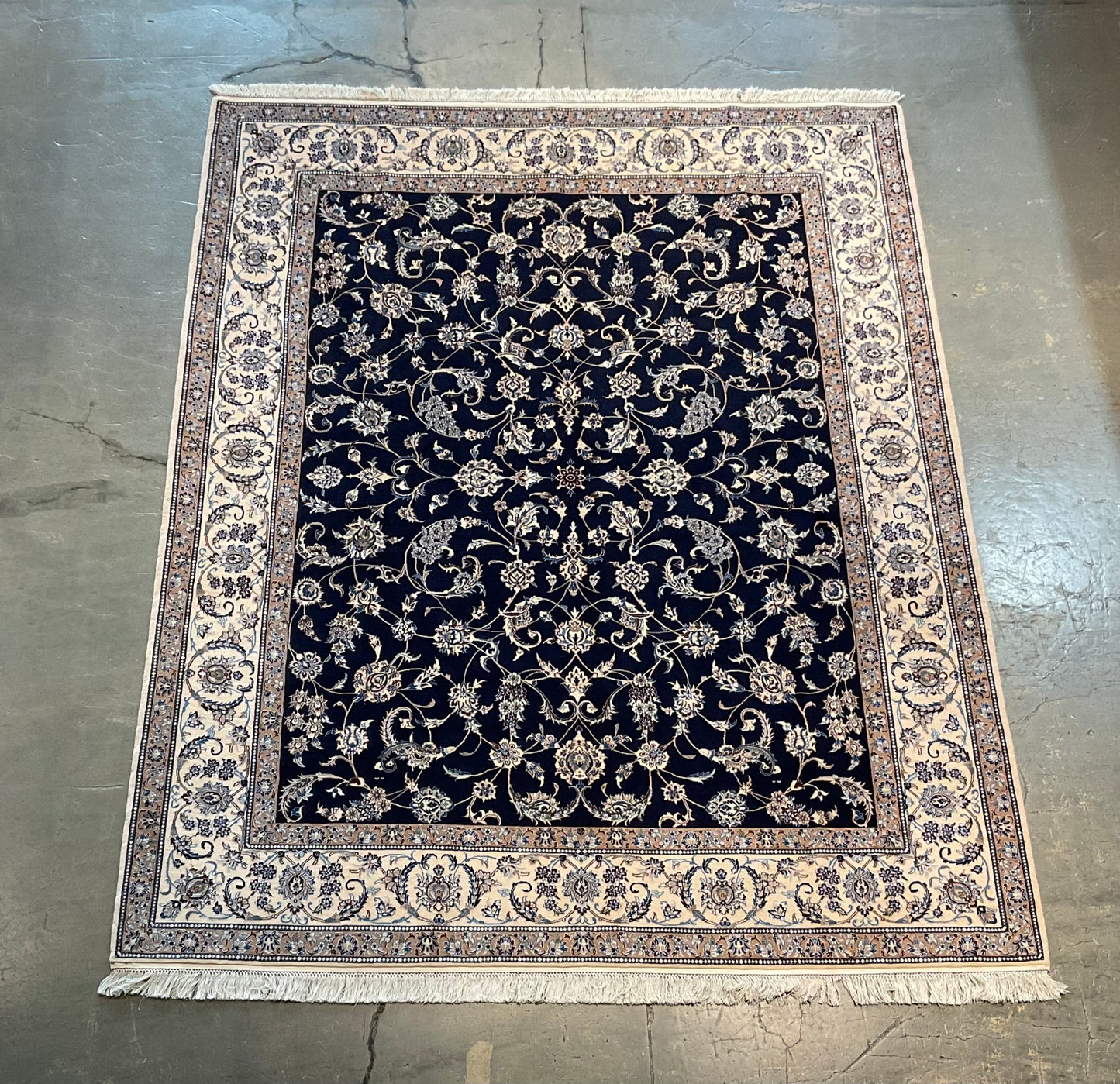 Hand-knotted in Nain , most detailed Persian rugs | NU-4972