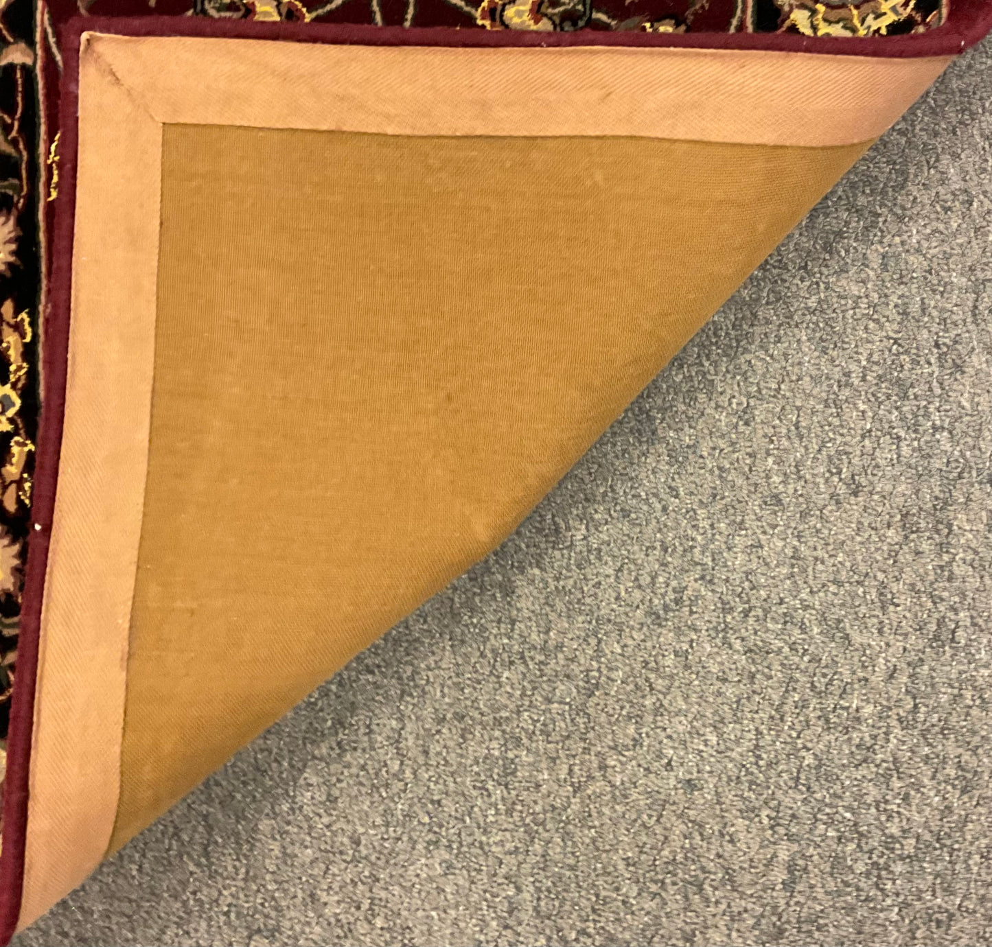 Red & Black Kashan Wool and Bamboo Silk Tufted Rug 2.6x8 | NU-5528