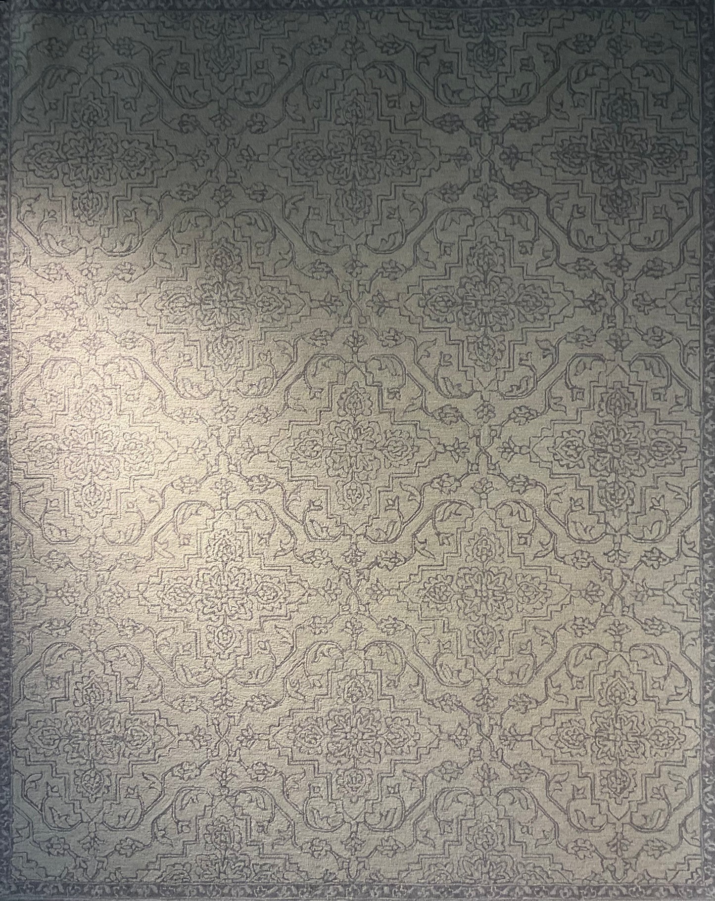 Transitional Grey & Charcoal Wool Rug – 8x10 | NU-3623