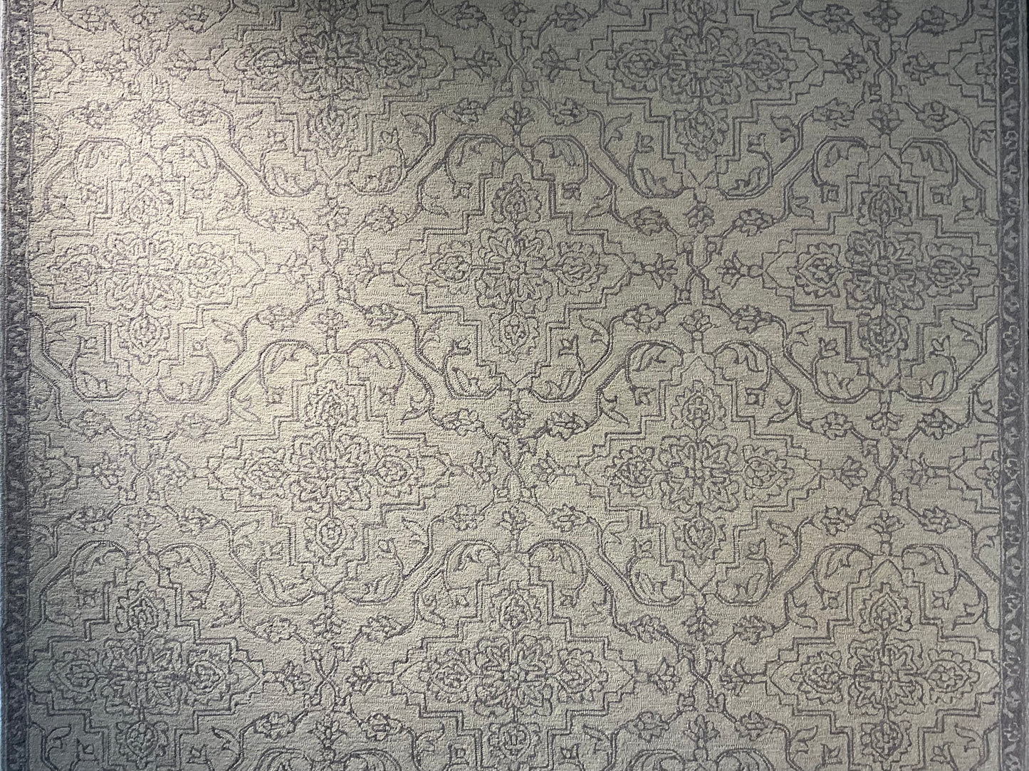 Transitional Grey & Charcoal Wool Rug – 8x10 | NU-3623