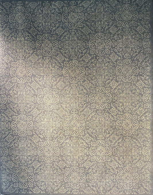 8x10 Transitional Wool Rug – Light Blue & Grey | NU-4107