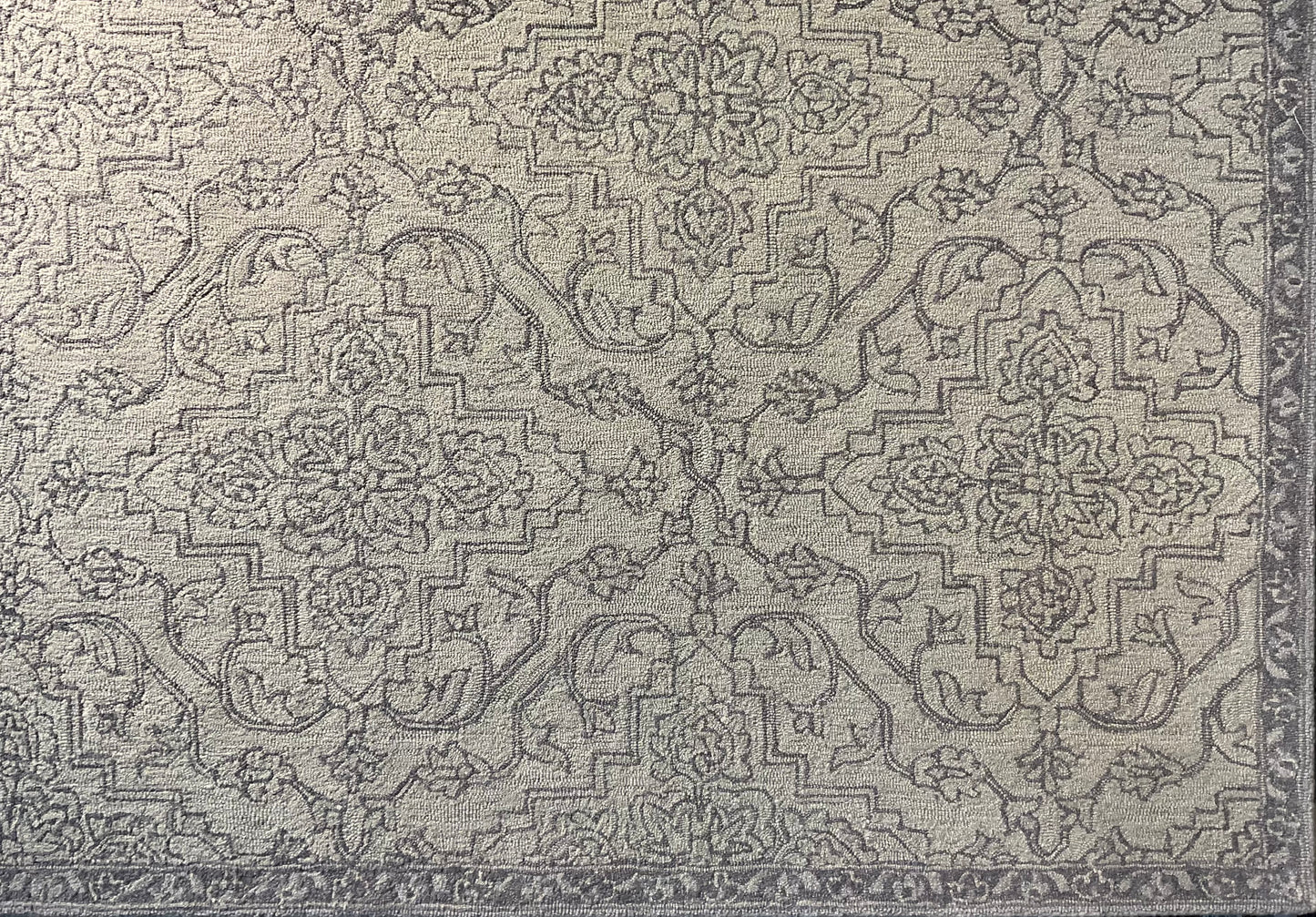 Transitional Grey & Charcoal Wool Rug – 8x10 | NU-3623